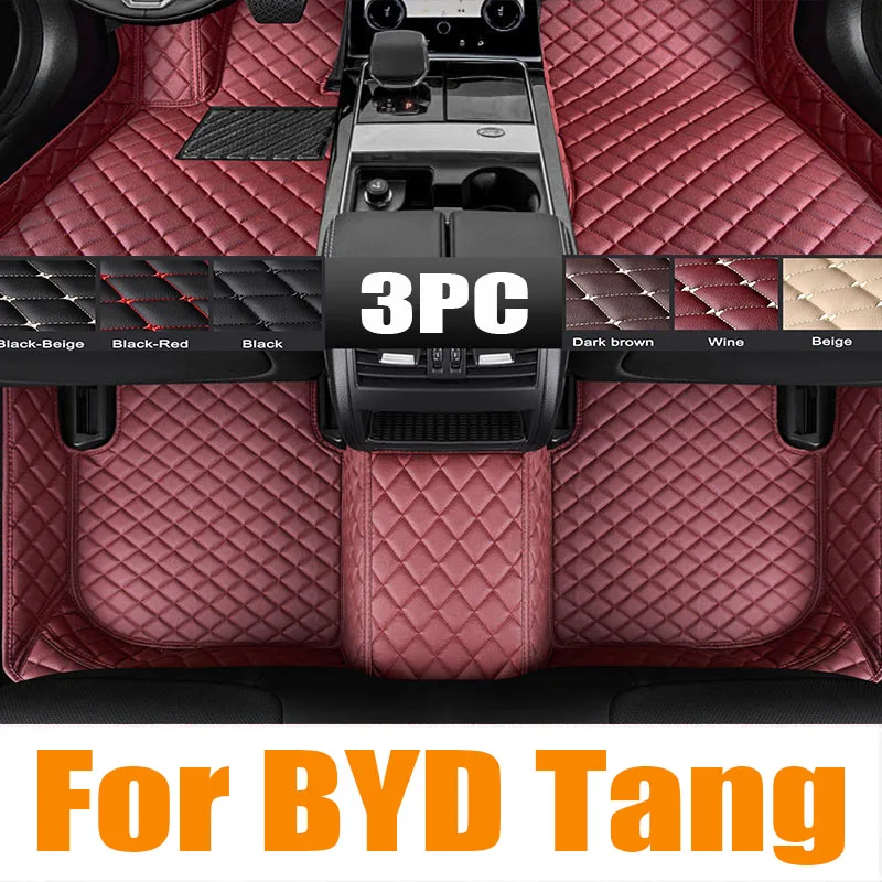 

TPE Car Floor Mat For BYD Tang 2023 Accessories Tan II EV 2018~2024 Waterproof Universal Leather Foot Pad LHD Rug Carpet Cushion