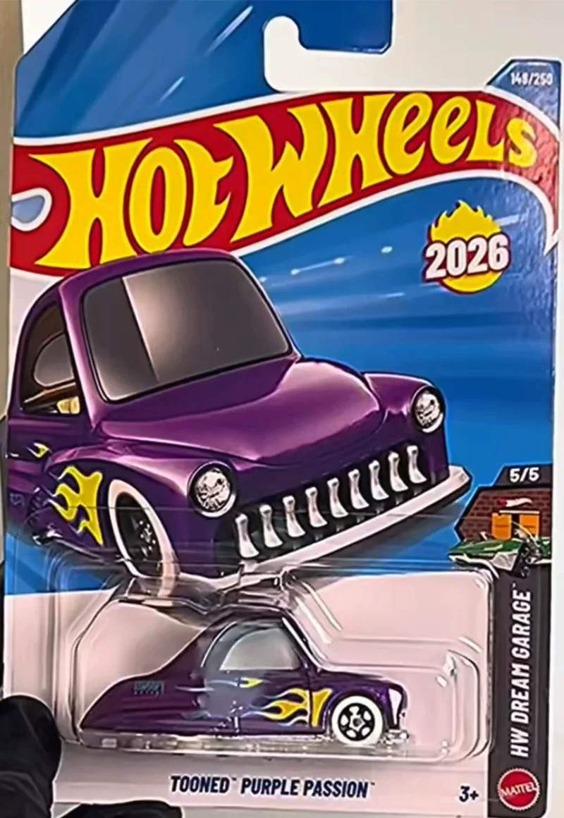 Carro Hot Wheels Original Tooned Purple Passion para Meninos, Brinquedo em Metal 1/64, Modelo Diecast Hw Dream Garage, Presente de Aniversário 2026G