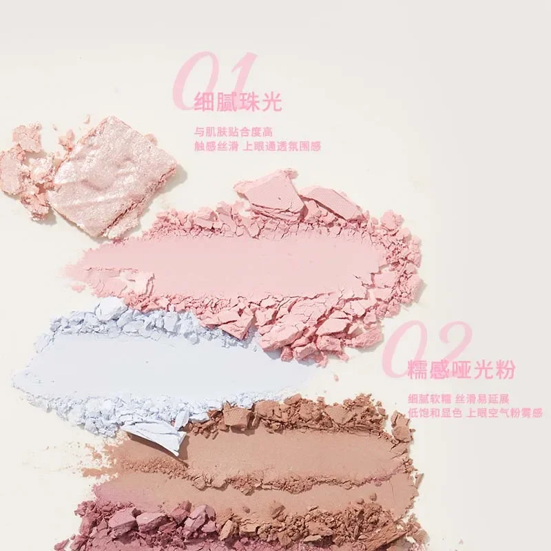 JILLLEEN 9 cores sombra de olho comprehensiveb disco veludo fosco pérola brilhante cor rosa sombra maquiagem de longa duração