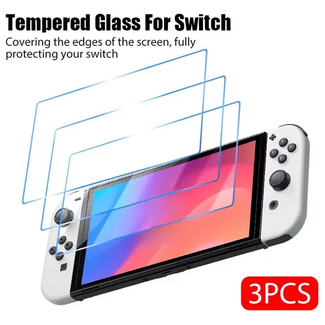 Szkło Hartowane Ochronne na Ekran Kompatybilne z Nintendo Switch OLED 9H HD Przezroczysta Folia Ochronna na NS Switch OLED Akcesoria