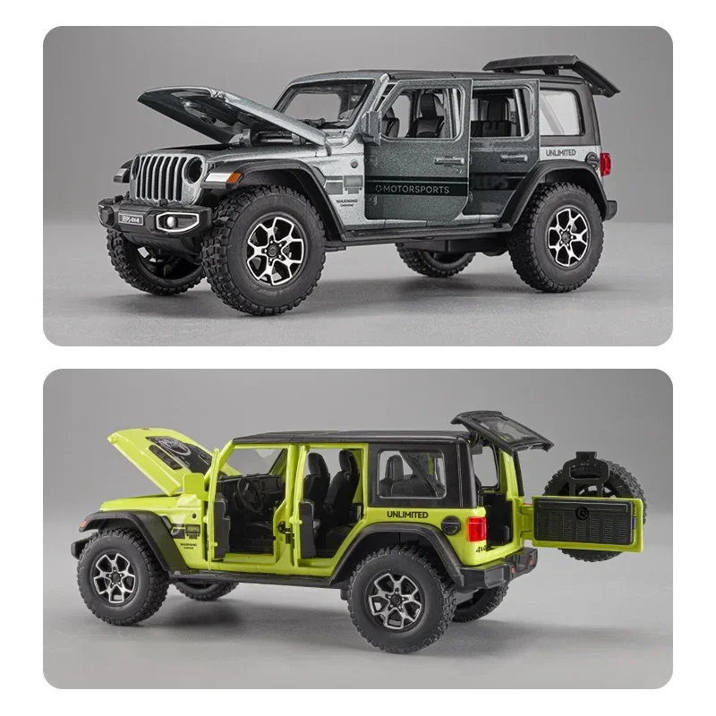 1:32 Jeeps Wrangler Sahara Off-Road Alloy Car Diecasts & Toy Vehicles Car Model Sound and light Car Toys For Kids Gifts