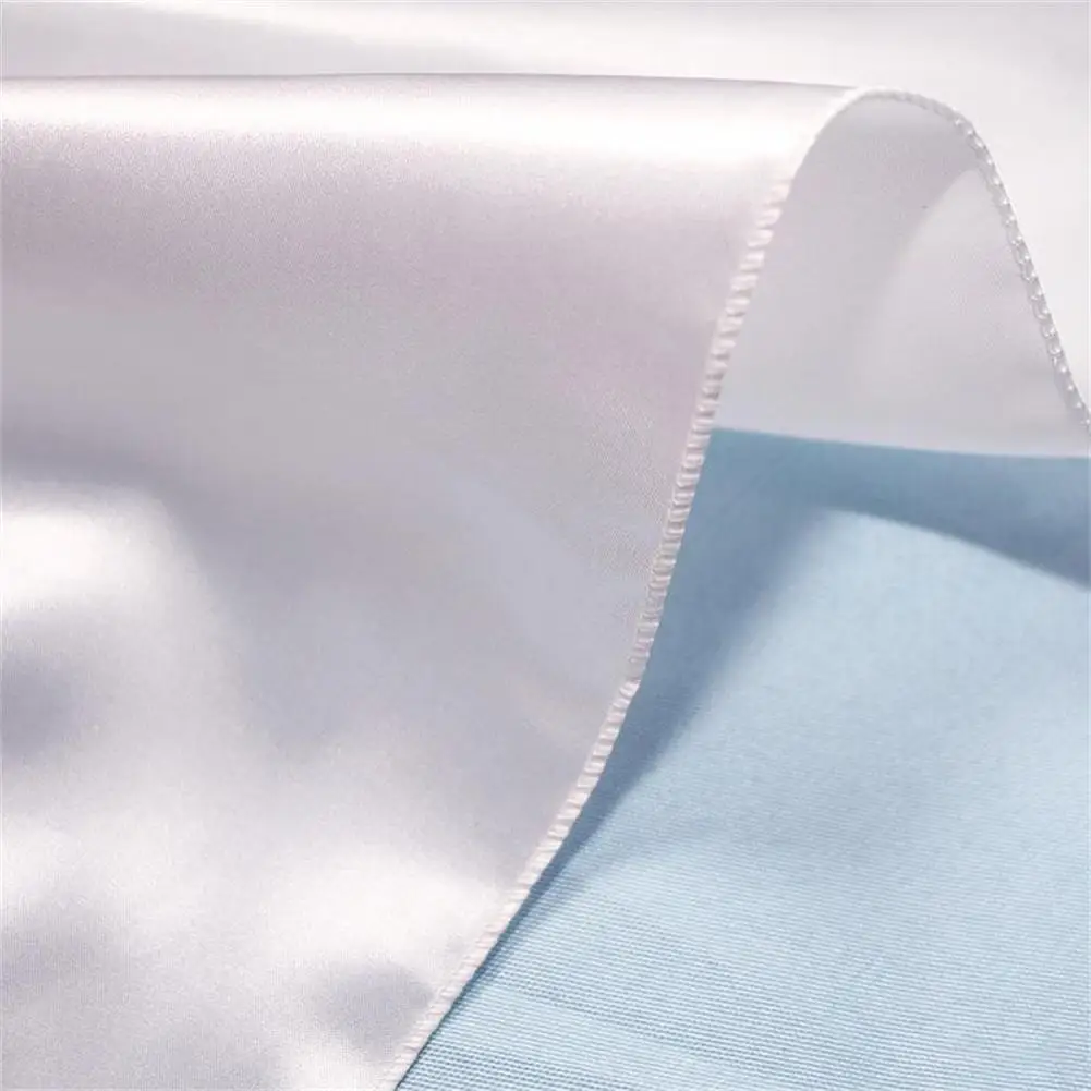 Rectangle White Table Cloth Satin Tablecloth Decorative Washable Fabric Table Cover For Home Dining Buffet Party Wedding