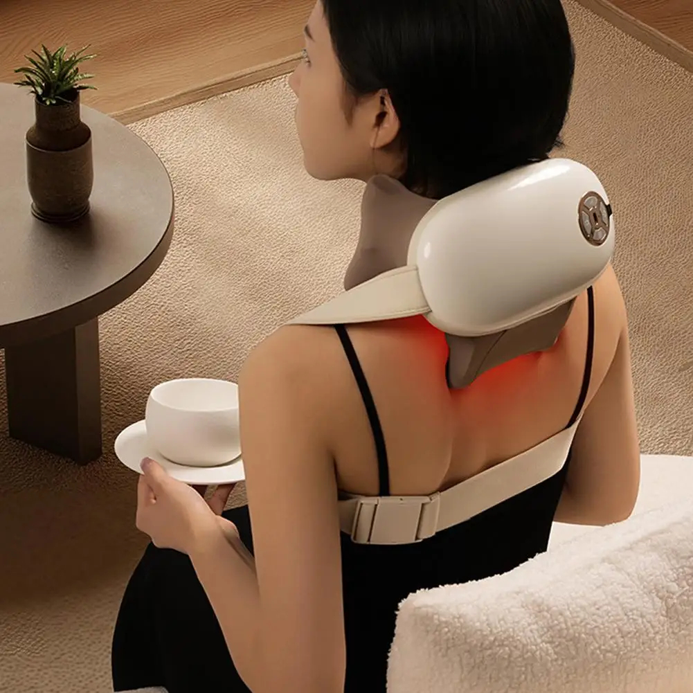 

Neck And Shoulder Body Relaxation Massager Wireless Shawl Back Massage And Neck Trapezius Masajeador Shoulder Kneading Cerv H5E2