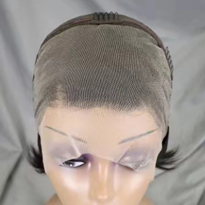 Kurze Pixie-Schnitt-Perücke, farbige Perücken, lockige Wellen-Perücke, 13 x 4, transparente Spitze-Frontal-Echthaar-Perücken, Remy-Haar, Lace-Front-Perücken