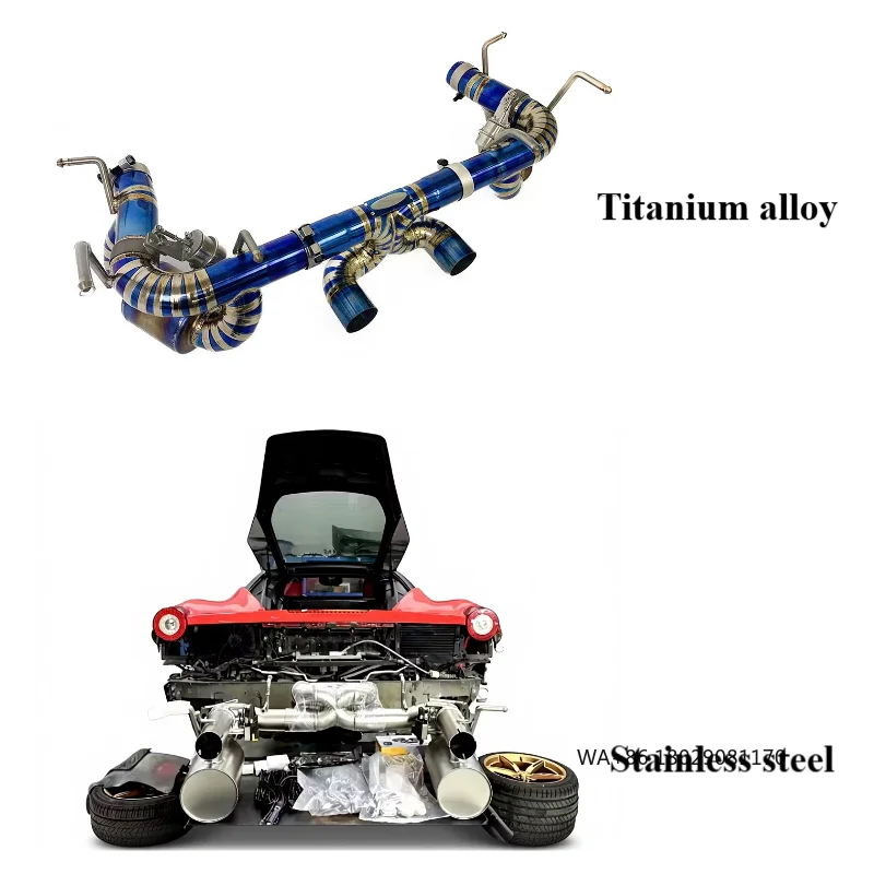 

For 2015 488 3.9 Car Valvetronic Exhaust System Catback Valved Mufflers 304 Stainless Steel/Titanium Alloy Downpipe