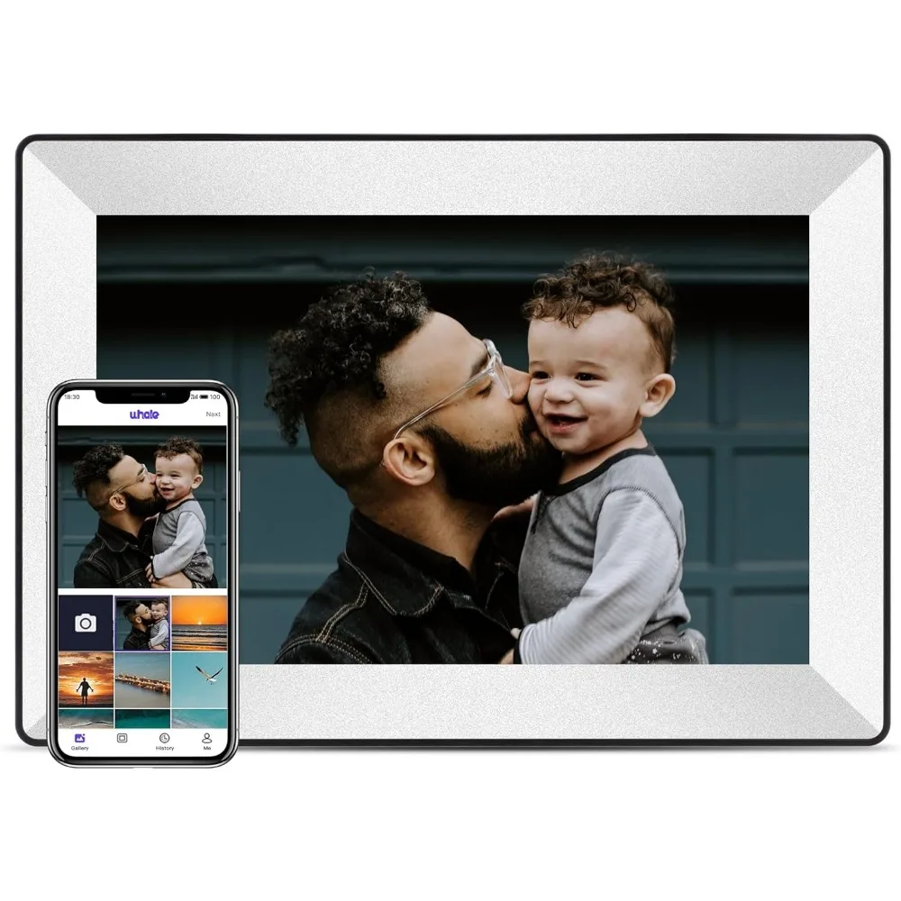 10 Inch WiFi Digital Picture Frame HD Touch Screen 16GB Storage Share Photos Videos Remotely Gift for Mom