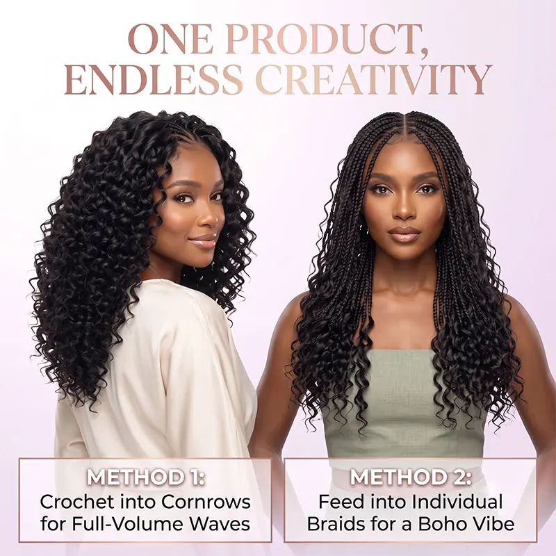 16-24 Inch For Braiding Boho Braids 2 3 4 5 Pcs Loops Hook Curly 100% Human Hair Extension Light Small Spirals Loops Feather Miracle Hair Hooks Pre Separated Without Knot 60g/Bundle Deep Wave Human Hair Strands For Braiding Twist