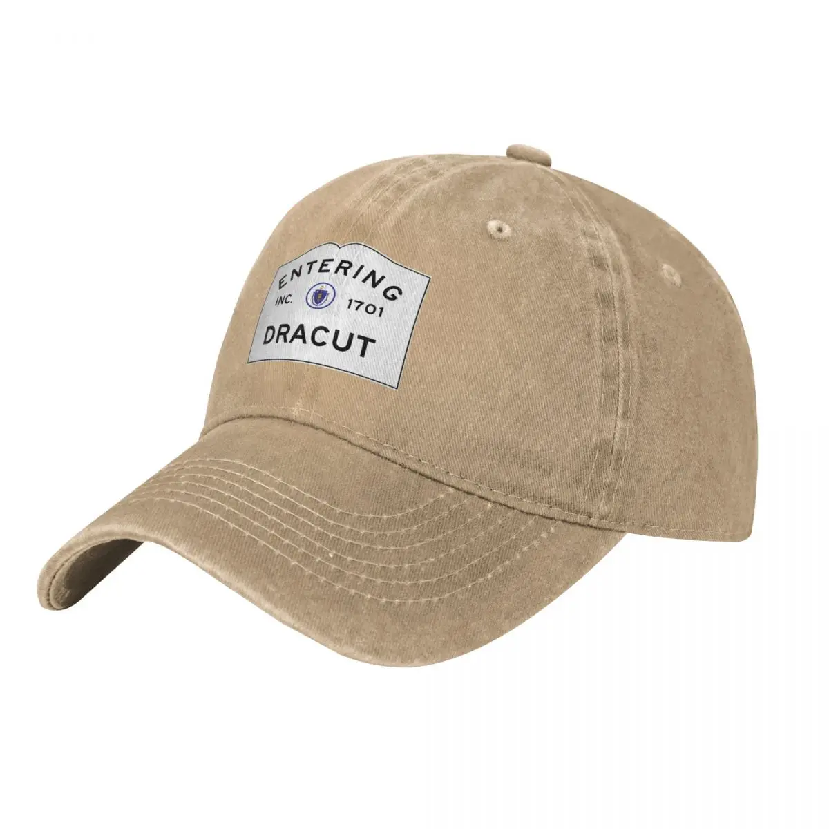 Entering Dracut Massachusetts - Commonwealth of Massachusetts Road Sign Baseball Cap Sun Cap sun hat Elegant Women's Hats Men's