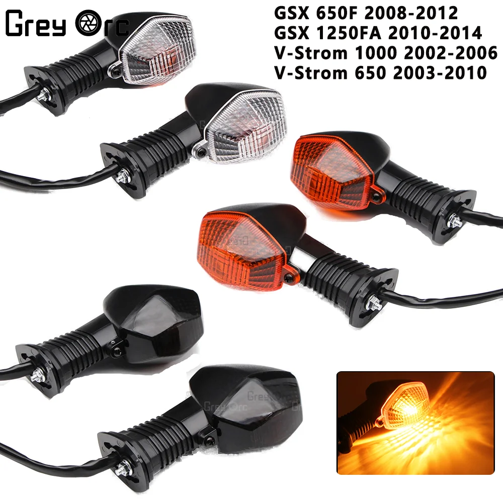 Motorcycle Front and Rear Turn Signals For Suzuki DL650 DL1000 V-Strom 2004-2012 DRZ400S/SM SV650 1000 N/S Flashing Lights