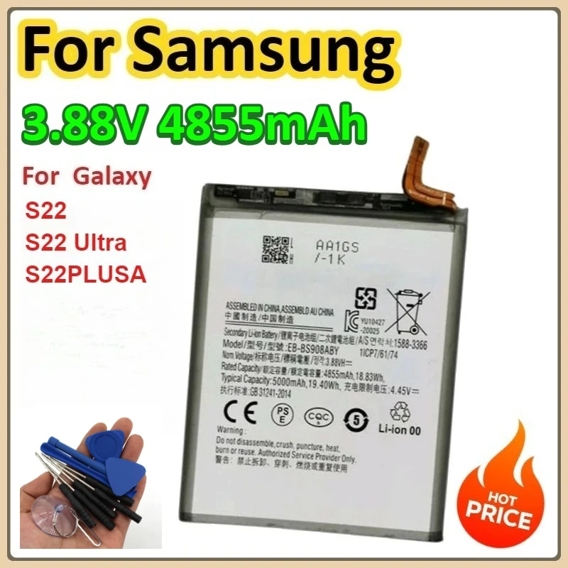 

EB-BS901ABY Lithium Battery 3.88V 4855mAh for Samsung Galaxy S22 S22 Ultra S22PLUS Mobile Phone Battery