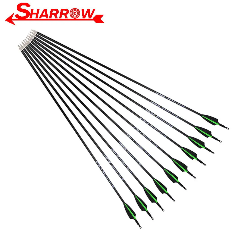 

10/20pcs Archery Mix Carbon Arrow Spine 500 30inch ID6.2mm OD7.8mm Compound /Recurve Bow Shooting Accessories