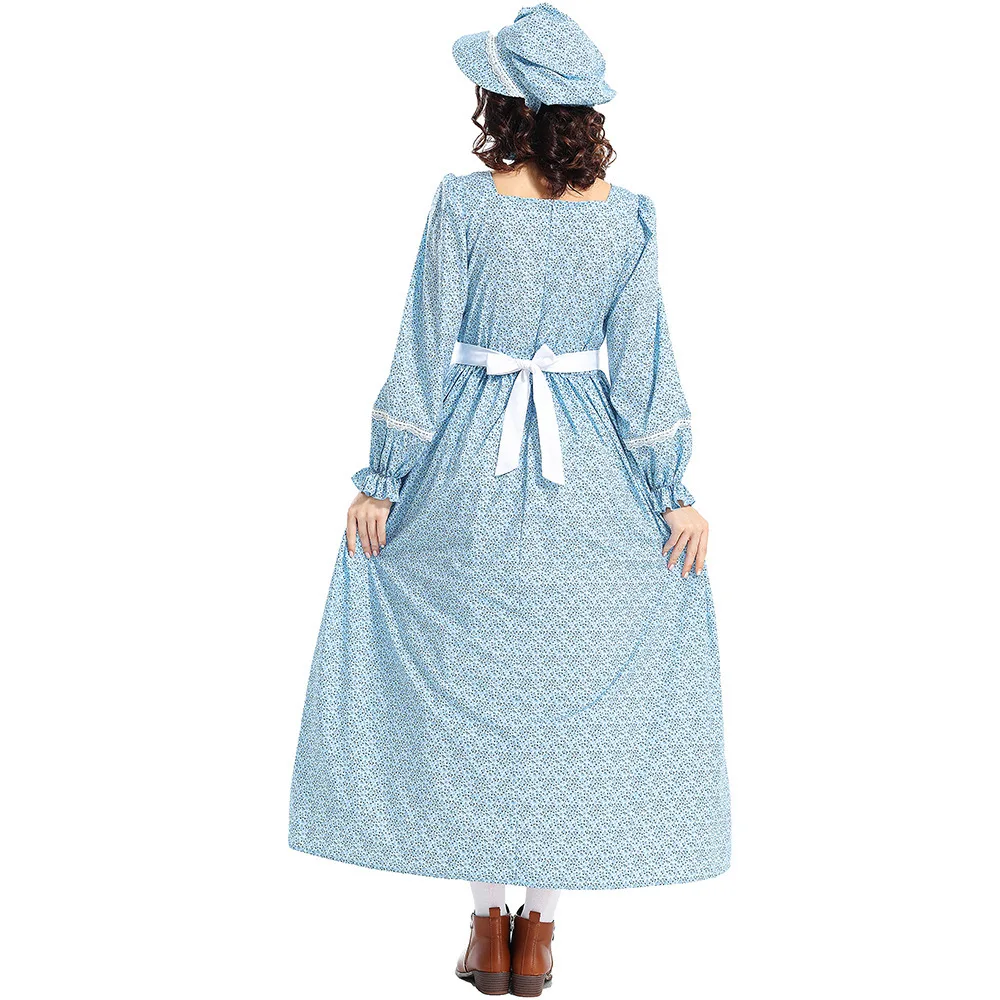 loween Floral Print Dr Pioneer Servant Costume Country Estate Owner Outfit Women's Maids orm Traditional Chinese St...