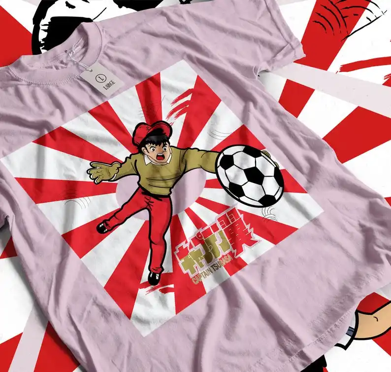 Legendary Soccer Heroes Unisex T-shirt - Japanese Anime Manga Style, Classic Sports Action, Otaku Apparel, 80s Retro Vibes, Japa