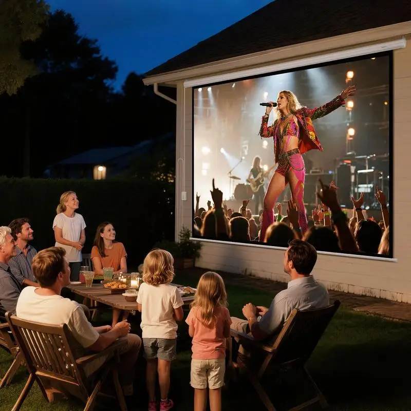 120 Zoll - 4:3 Projektionsleinwand - 4K 1080P HD Tragbare Roll-Up-Leinwand - Geeignet für Heimkino, Home Office, Outdoor-Partys, Picknick, Camping, Garten - Kompakte Projektorleinwand