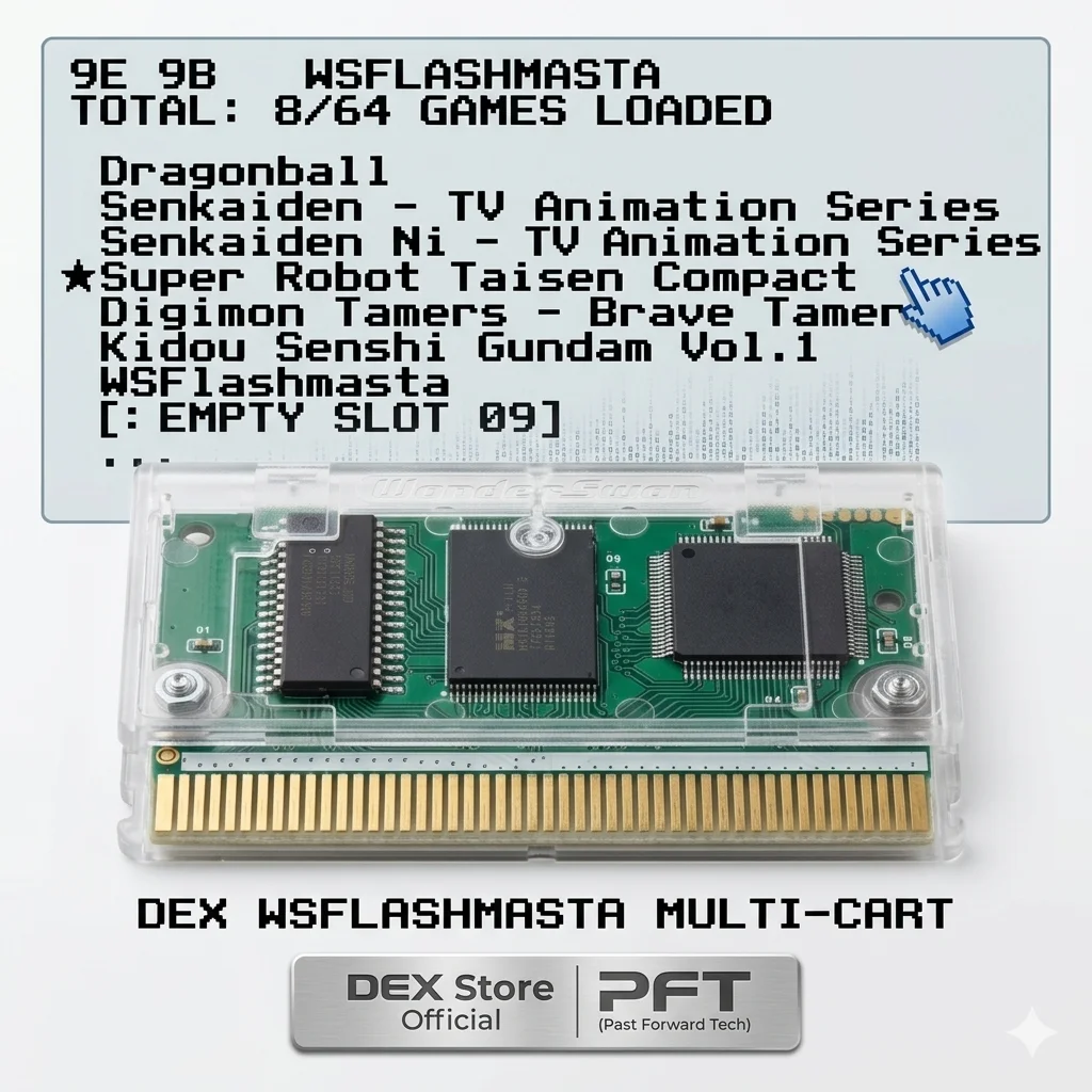 

Мультиигровая флеш-карта MRAM для WonderSwan WS WSC SWC – без батареек, с постоянным сохранением – пользовательская коллекция из 7 игр в 1