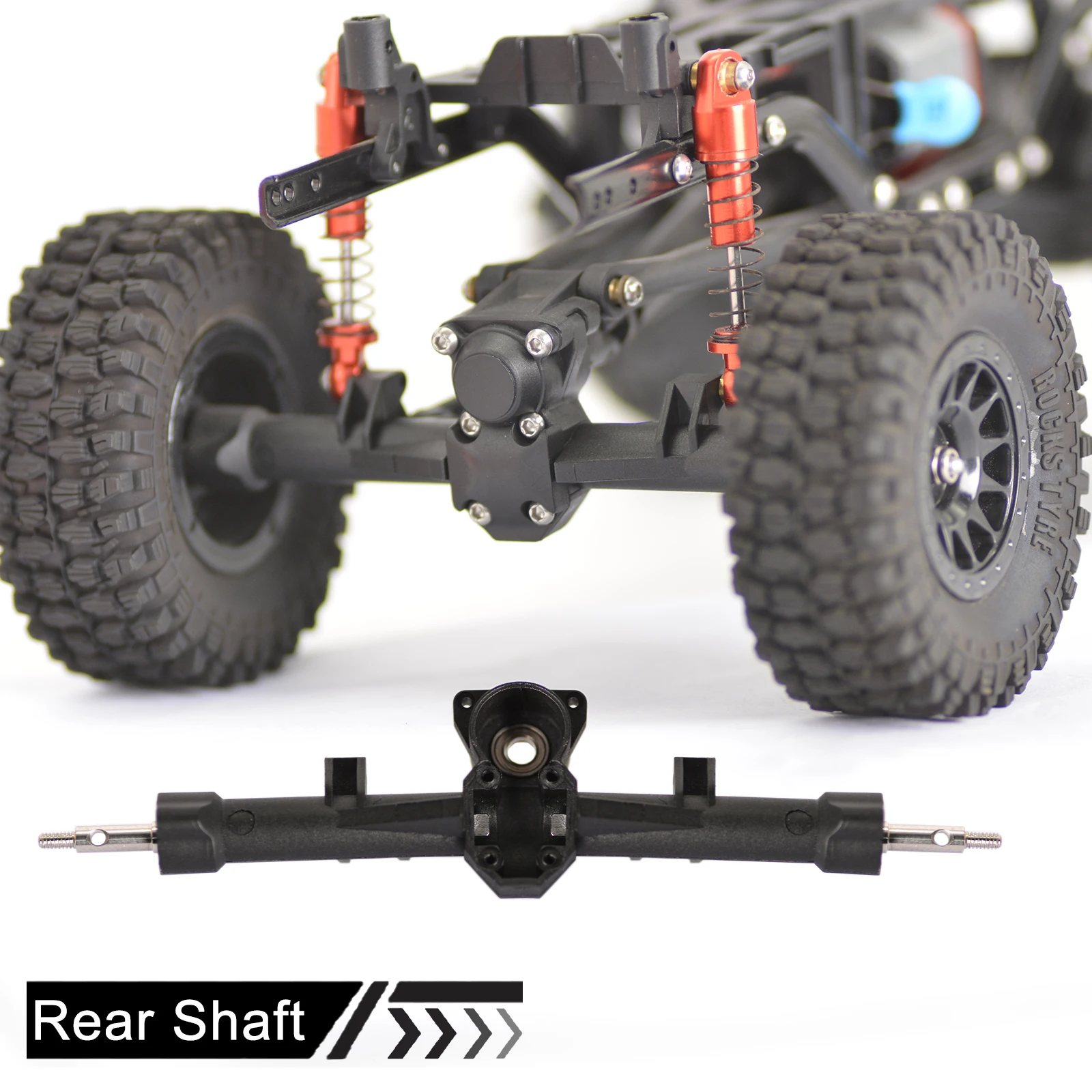 Axle Drive Shaft Front Rear CVD Set Steel Dogbone Axle Shaft for SCX24 Gladiator JLU Bronco C10 Deadbolt Plastic Axles Replaceme
