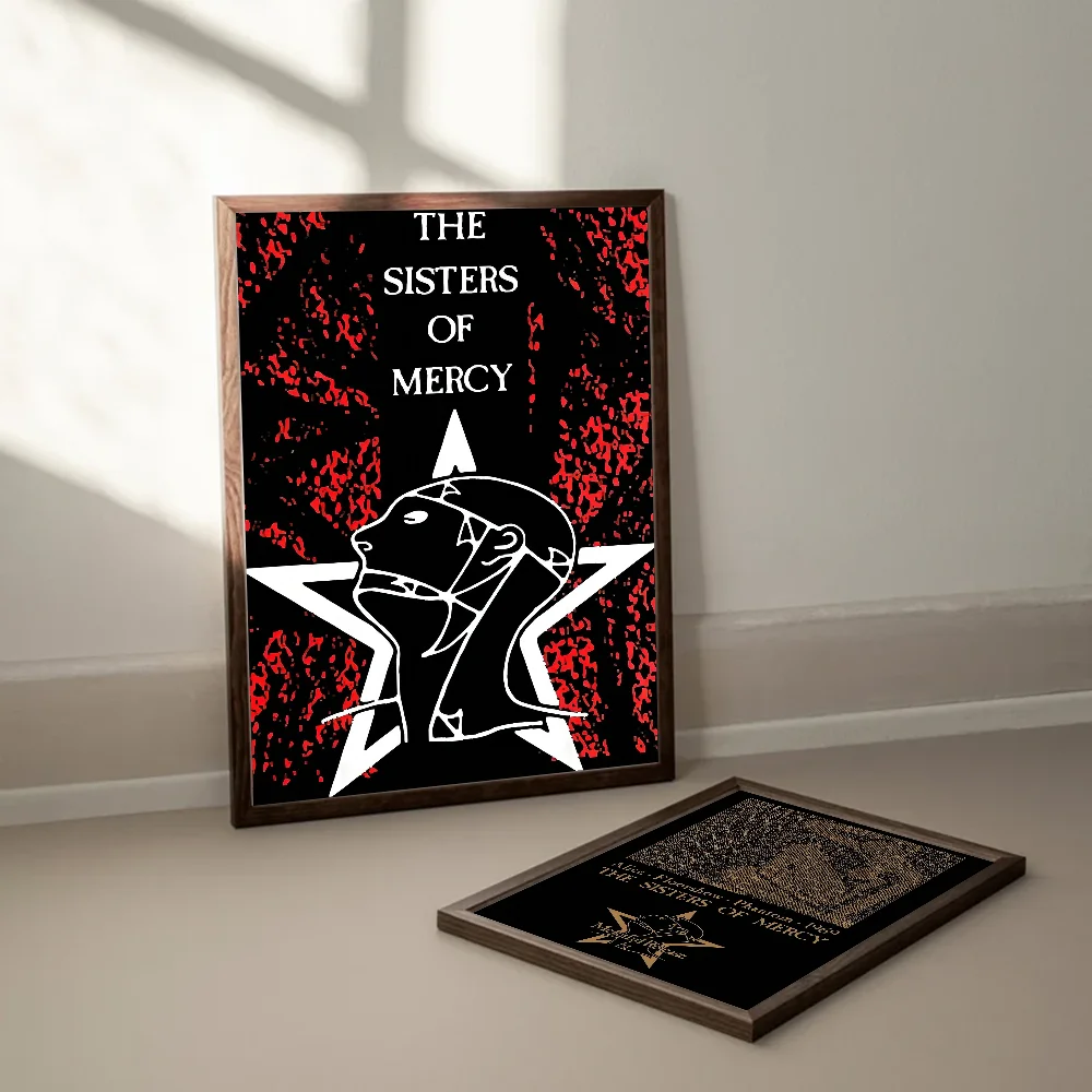 The Sisters of Mercy Whitepaper Poster Waterproof Paper Sticker Coffee House Bar Posters Wall Stickers