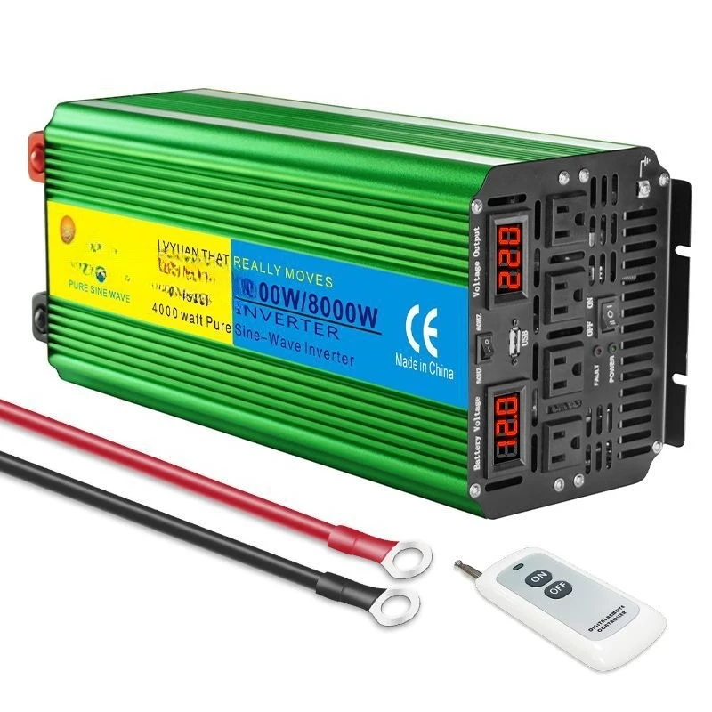 

4000W/8000W pure sine high power switching power supply 12-72V to 110-240V inverter