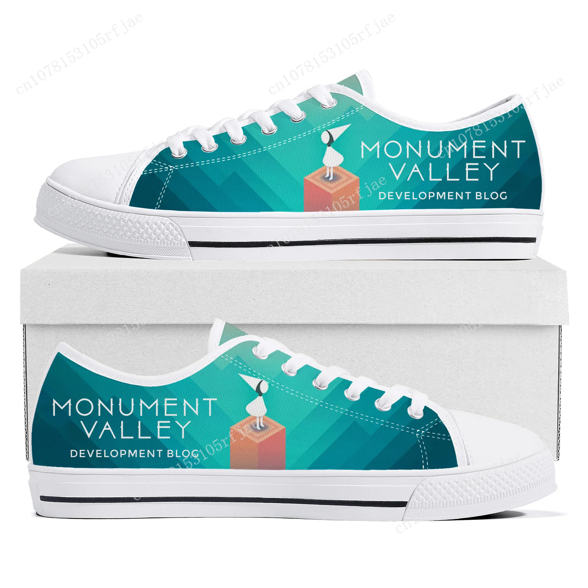 Monument Valley Low Top Sneakers Hot Cartoon Game Womens Mens Teenager High Quality Canvas Sneaker Couple Custom Built Shoes