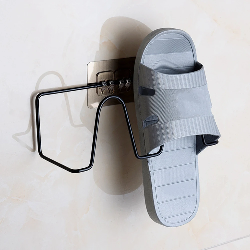 

2pcs Wall Mounted Shoe Rack No Drilling Slipper Holder Bathroom Storage Organizer Wall Hanging Rack For Home Entryway Shoes