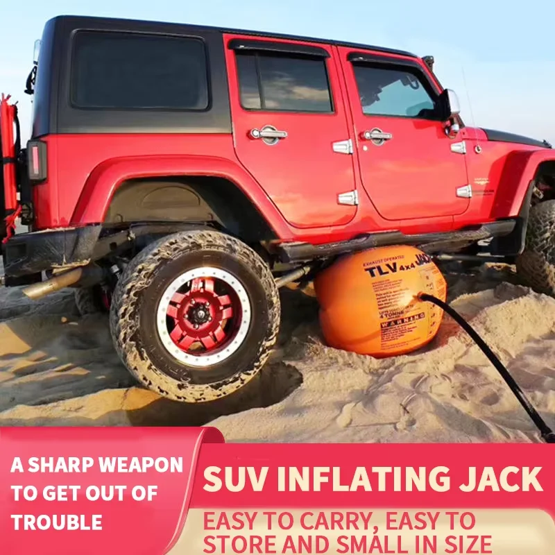 4.5T العادم الهواء جاك سيارة SUV سيدان عجلة دعم الرافعات الطوارئ الهروب الهواء نفخ رفع حقيبة السيارات نفخ جاك #3