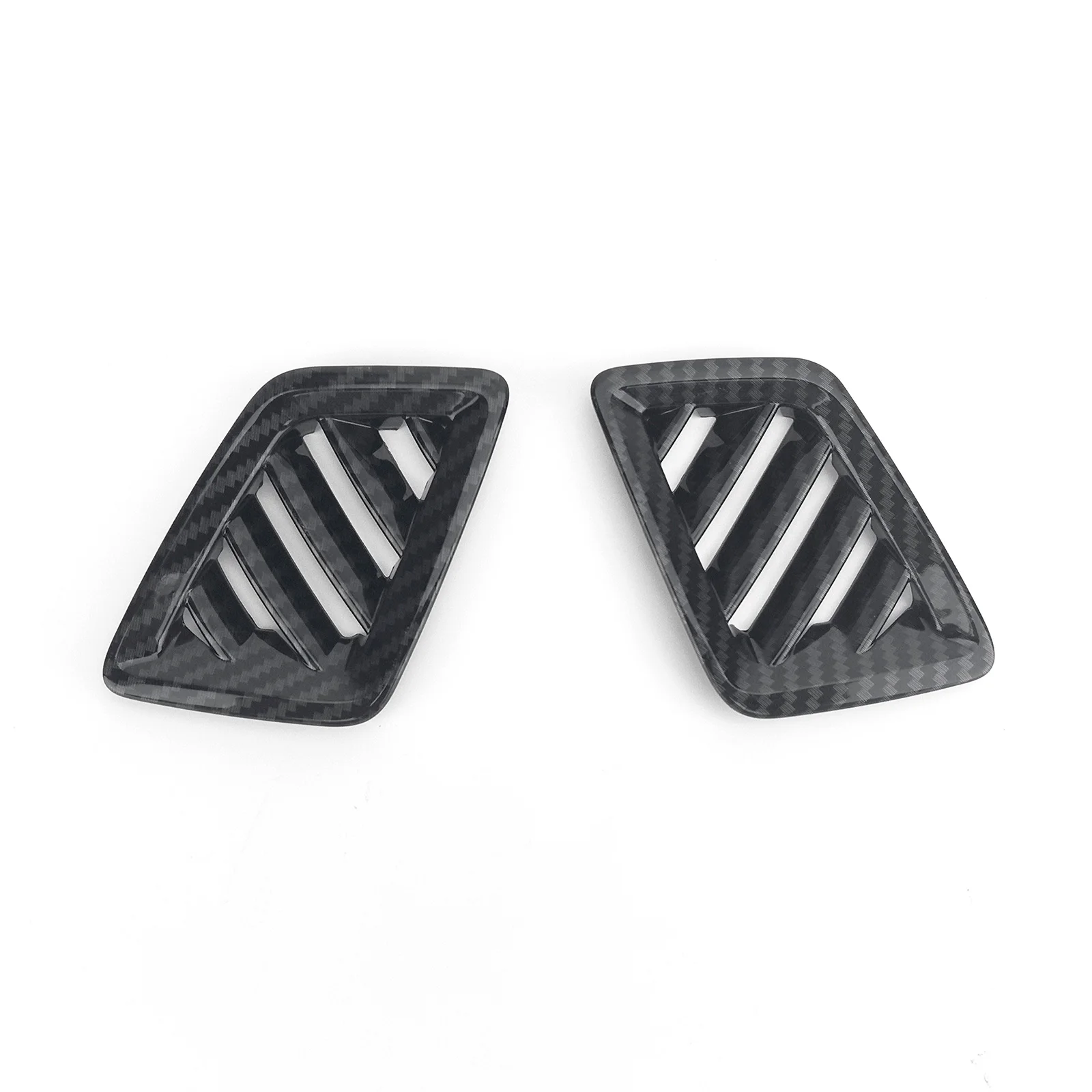 

Carbon Fiber ABS Upper Air Outlet Cover Dashboard Side Defrost Vent Frame Trim For Genesis G80 DH 2016-2020