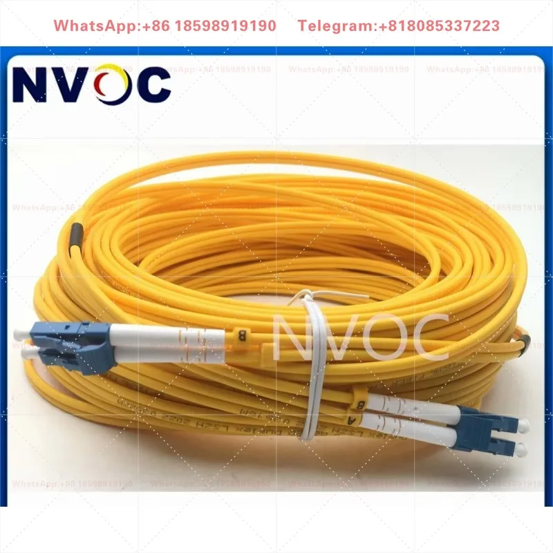 5Pcs LC-LCPC DX 25M Fiber Optical Patch Cord,LC/ST/FC/SCUPC 9/125 G652D Single Mode Yellow 2.0mm 3.0mm Duplex Cable Connector