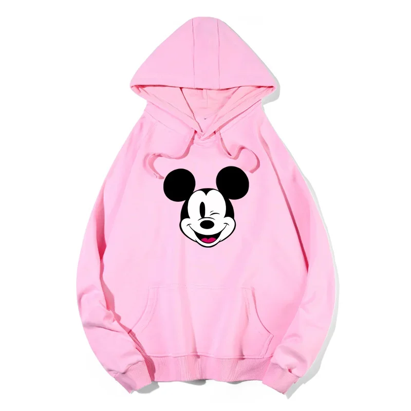 2024 Couples Disney Mickey Minnie Hoodies Spring Autumn Long Sleeve hooded Sweater Loose casual coat women men Sweatshirts kids