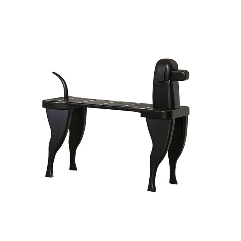 

Medieval solid wood dog head stool retro porch chair bench bedside stool ornament