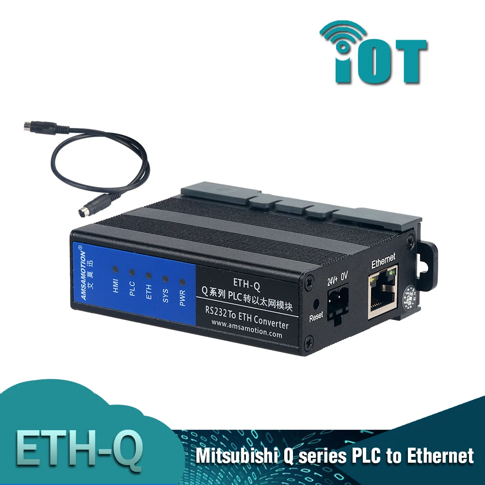 CNC CNC CNC CNC ETH-Q-2P Ethernet Extension Module RS232-ETH Converter RS232 Suitable for Mitsubishi Q Series Q00/02 PLC