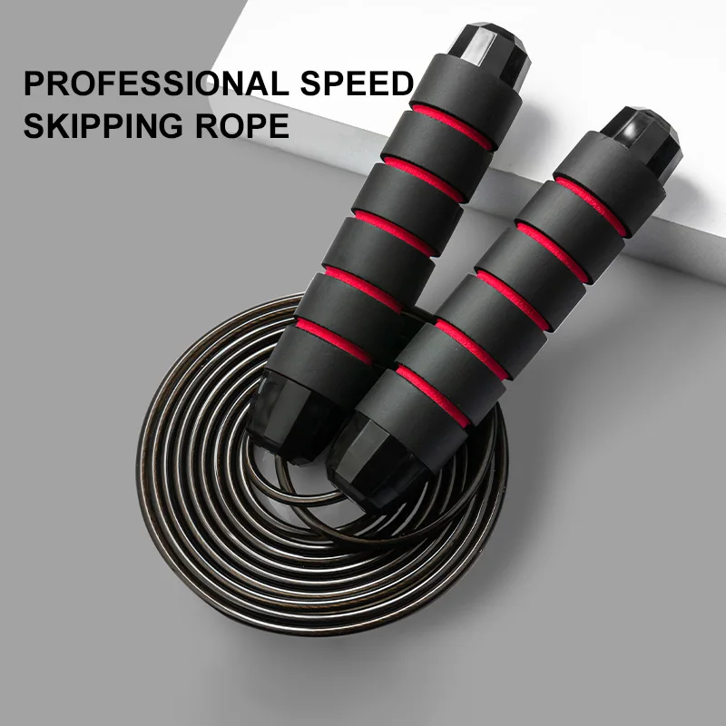 Student rapid weight-bearing steel wire skipping rope exercise, fitness training, men women's household sports equipment