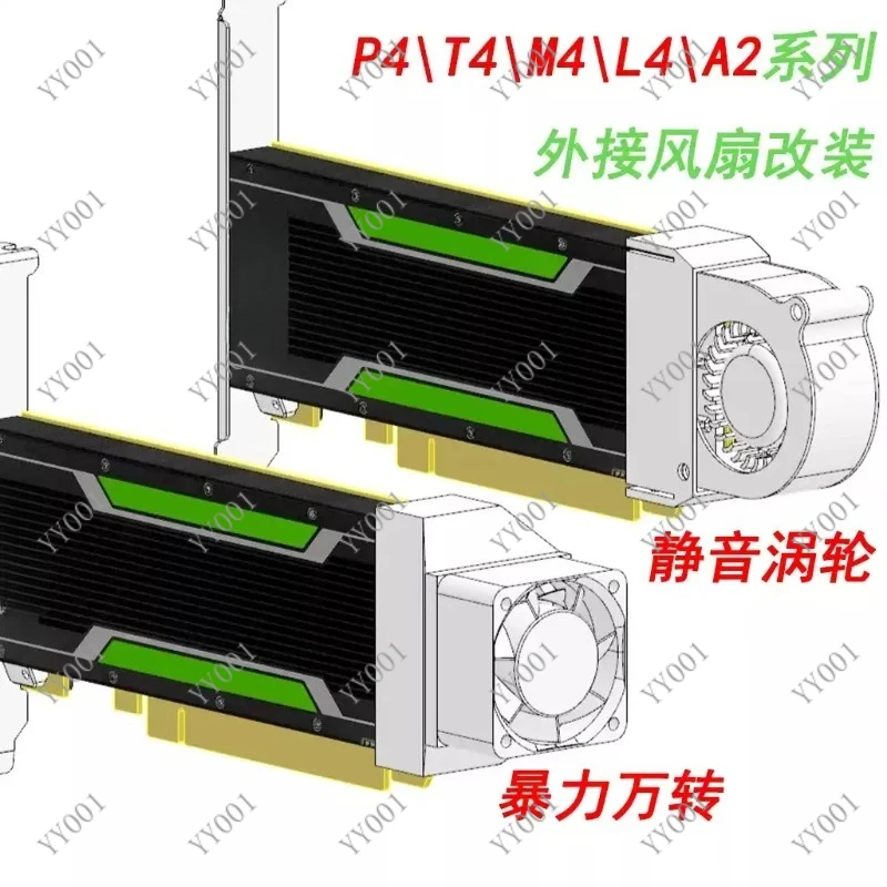 

U-Style Turbo Heatsink Fan Replacement for P4 T4 M4 L4 A2 Video Card Cooling