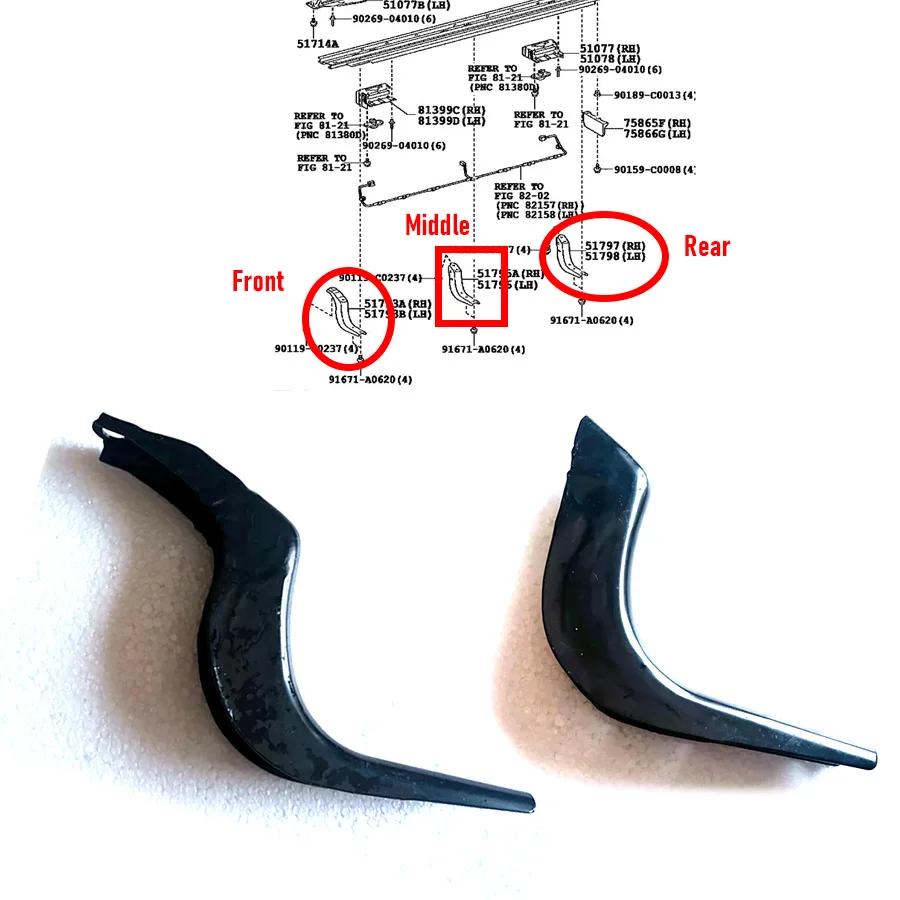 Wooeight 1Pc Side Step Bracket Support LH/RH For Toyota Land Cruiser Prado LC150 2010-2020 51793-0G010/51793-60190/51795-0G010