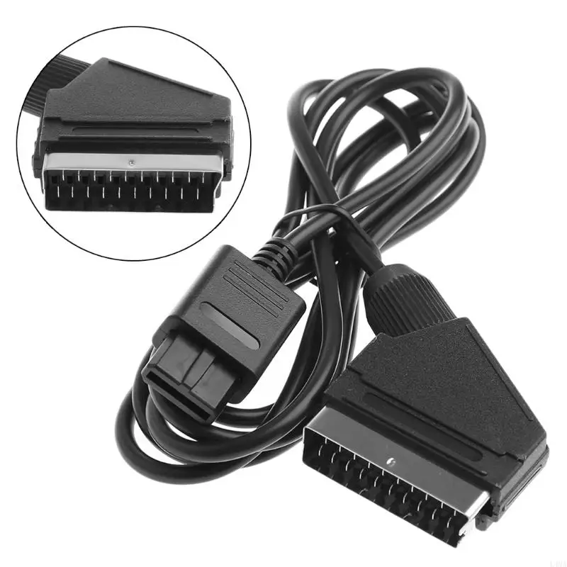 

L4MA 1.8m ABS RGB Scart Video Cable Cord For N64 Gamecube for NGC Game Cord