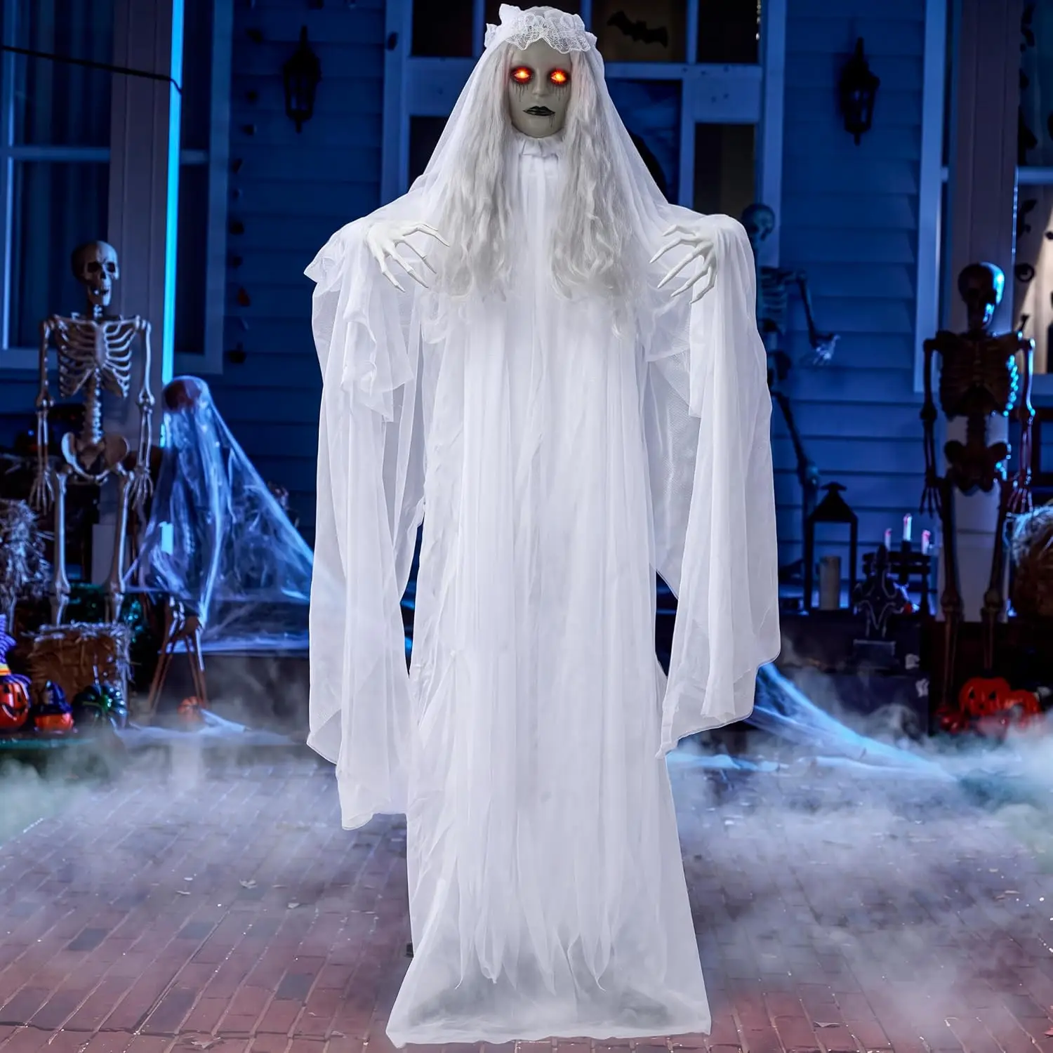 Garden Yard Ghost Bride Sound Haunted House Prop Halloween Decor