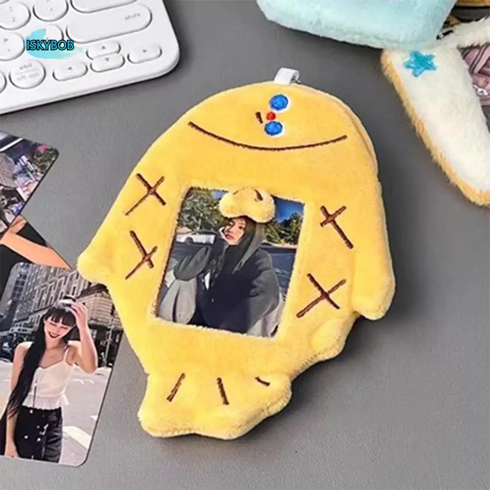 

Держатель для фотокарт с мультяшной лягушкой Kpop Idol Taiyaki, плюшевый держатель для фотокарт Kpop, корейский стиль, чехол для удостоверения личности, держатель для автобусных карт, женский