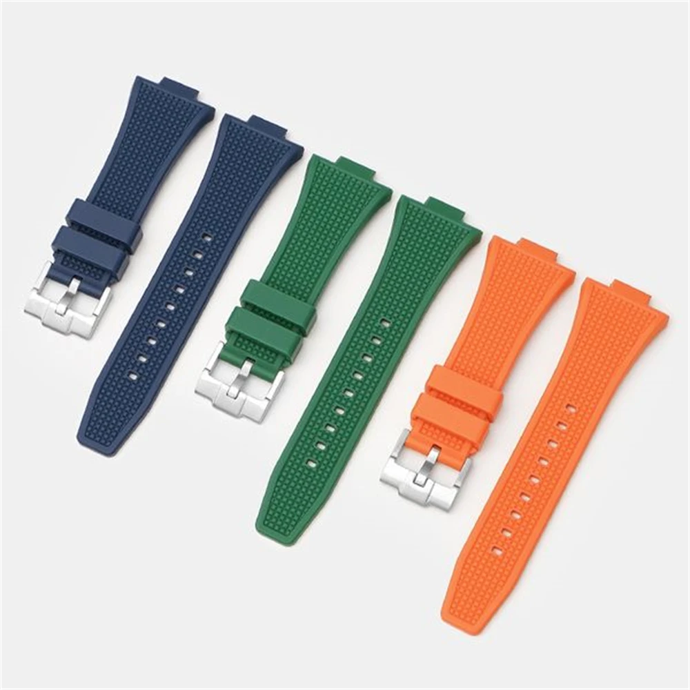 Pulseira de Silicone para Tissot, Strap Belt, Convex End, Pulseira Wrist Strap, Série PRX, 12mm