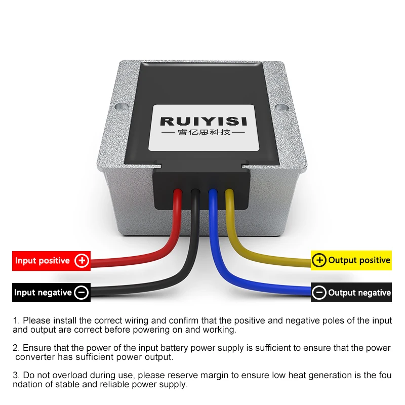 Convertitore di Potenza Isolato DC RUIYISI, Regolatore di Tensione da 24V a 24V, Modulo Regolatore di Tensione da 130V/120V/90V/80V/72V/60V/36V/48V/12V a 12V/5V