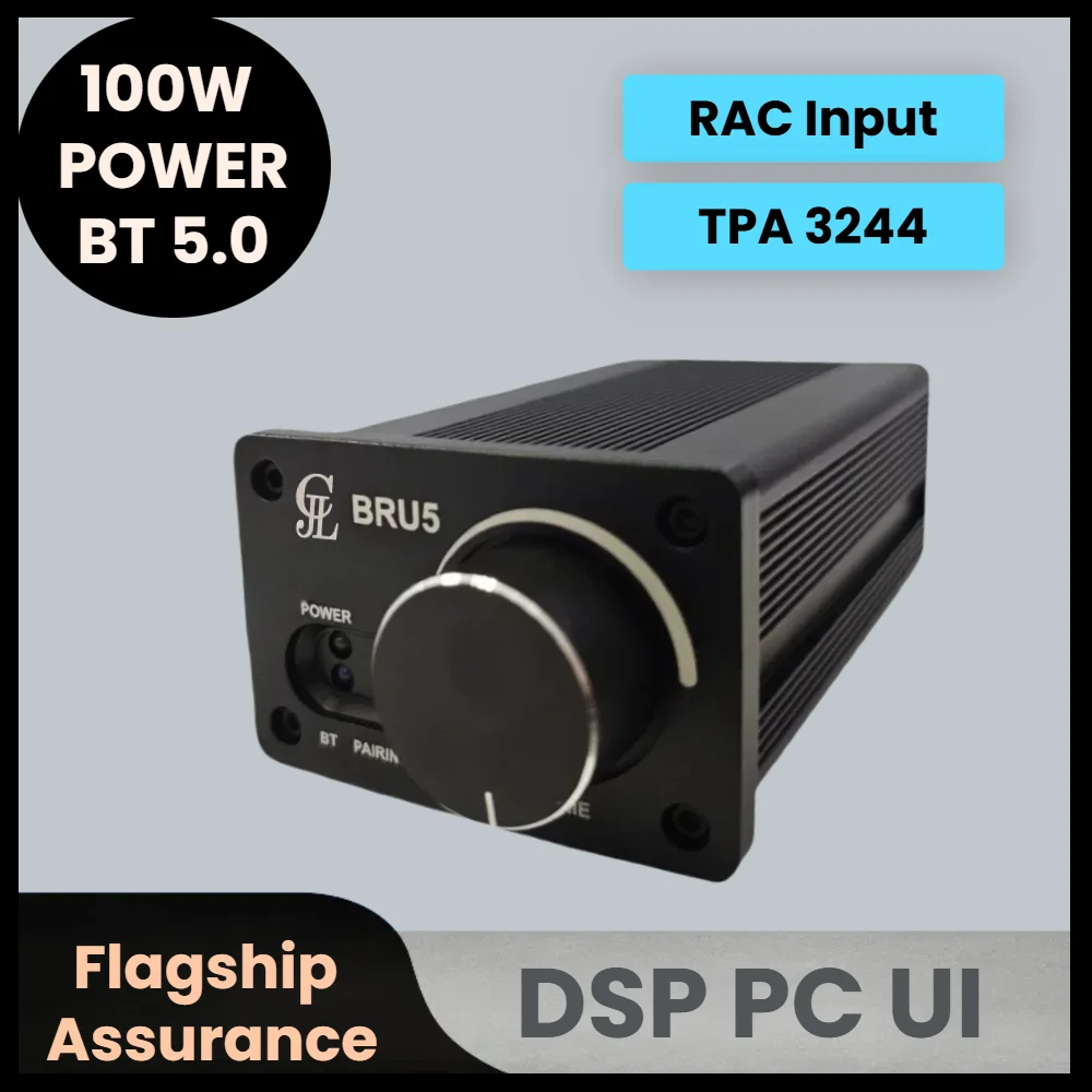 DSP PC UI Control TPA3244 2X100W بلوتوث فئة D مكبر للصوت BT5.0 وحدة 2.0 ستيريو عالية الطاقة