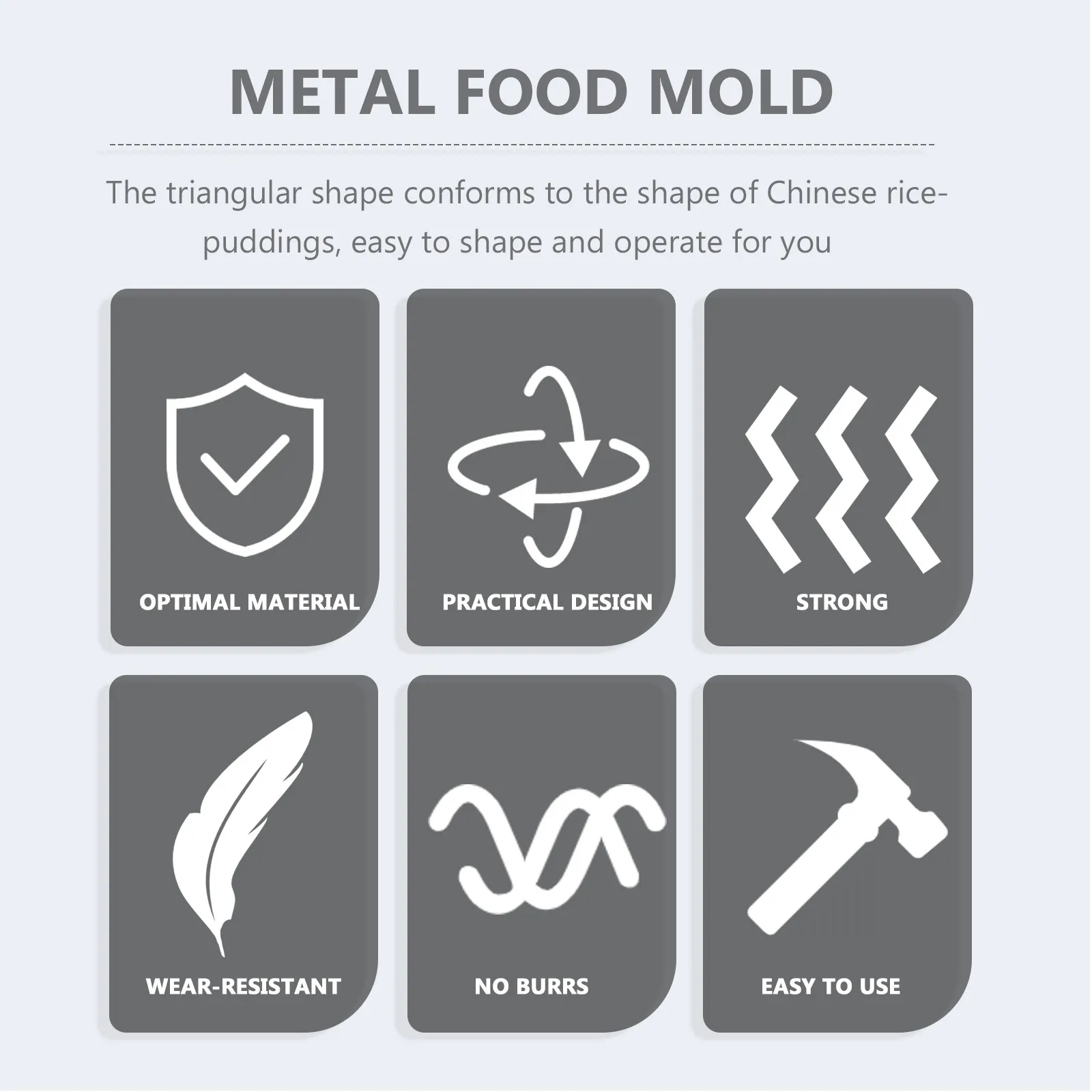 Triangle Rice Ball Mold Stainless Steel Zongzi Maker Simplifies Homemade Rice Pudding Preparation Efficient Time Saving Kitchen