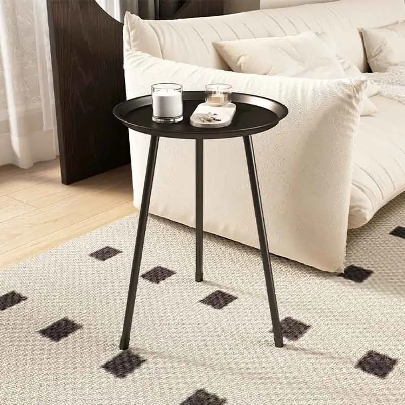 

Metal Iron Art Tea Table Nordic Furniture Home Living Room Sofa Side Table Modern Circular Coffee Table Creative Storage Rack