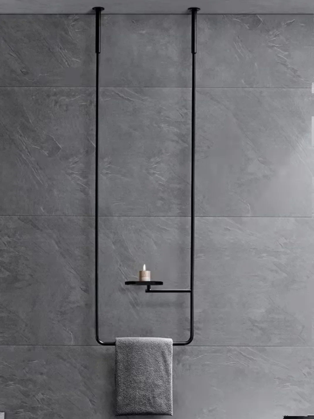 Ceiling bath towel rack stainless steel towel ceiling bathtub side home hotel bed and breakfast soap bathroom pendant