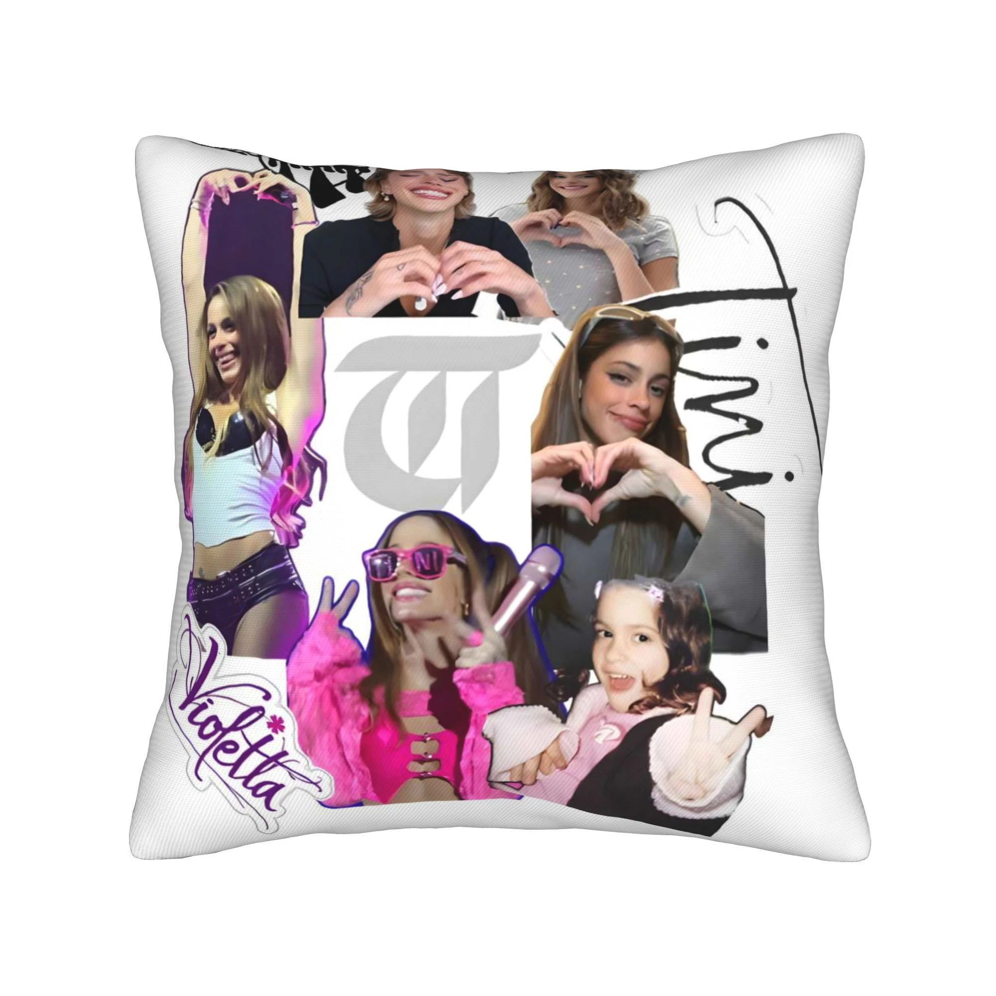 Stylish Celebrity Pattern Pillow Cover Single Printed Design for Home Indoor Seasonal Decoration