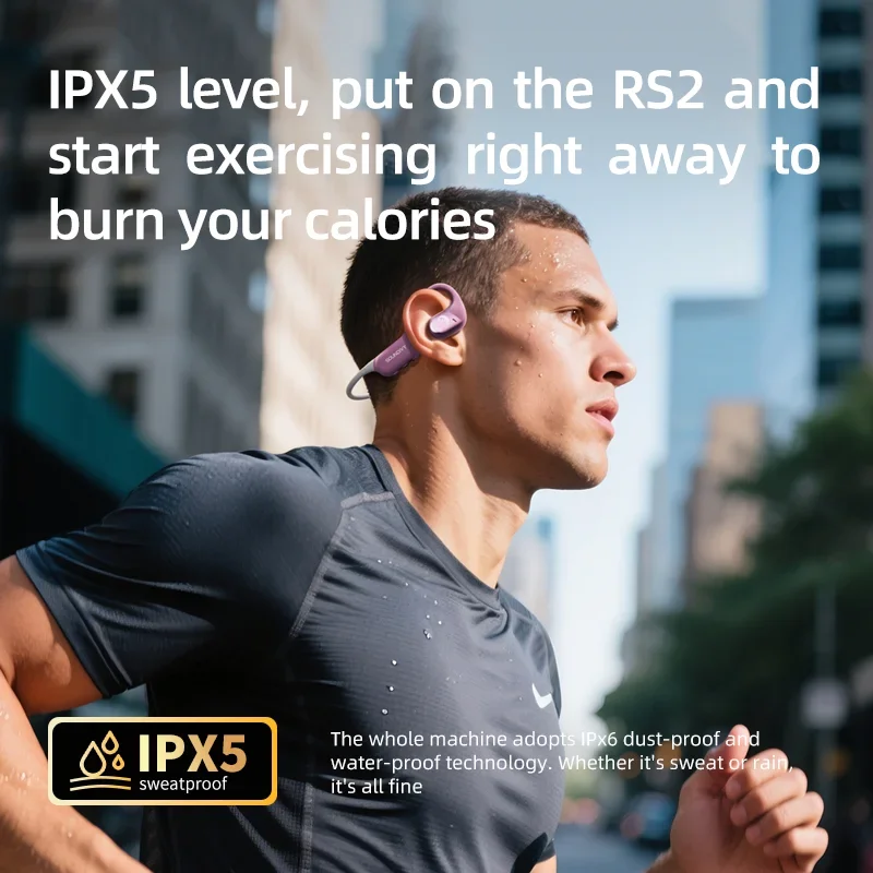 SOUNDITY RS2 Bone Conduction Earphones 32GB Memory IPX6 Daily Sweatproof Running and Cycling Sports Earphones