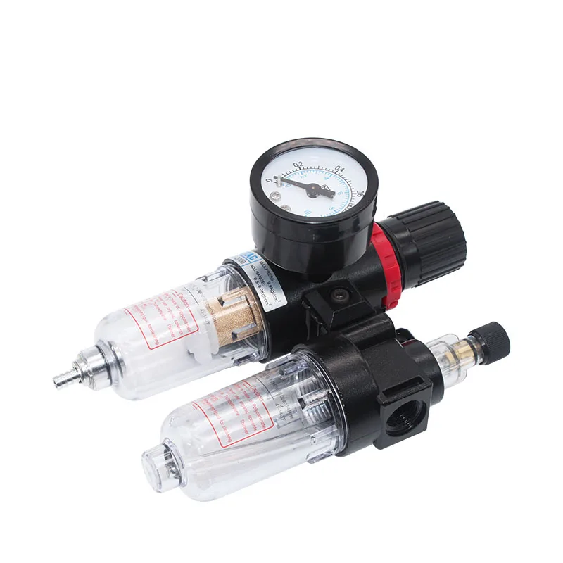 AFC2000 1/4 Air Compressor Oil Water Separator Filter Regulator Trap Airbrush Pressure Reducing Valve