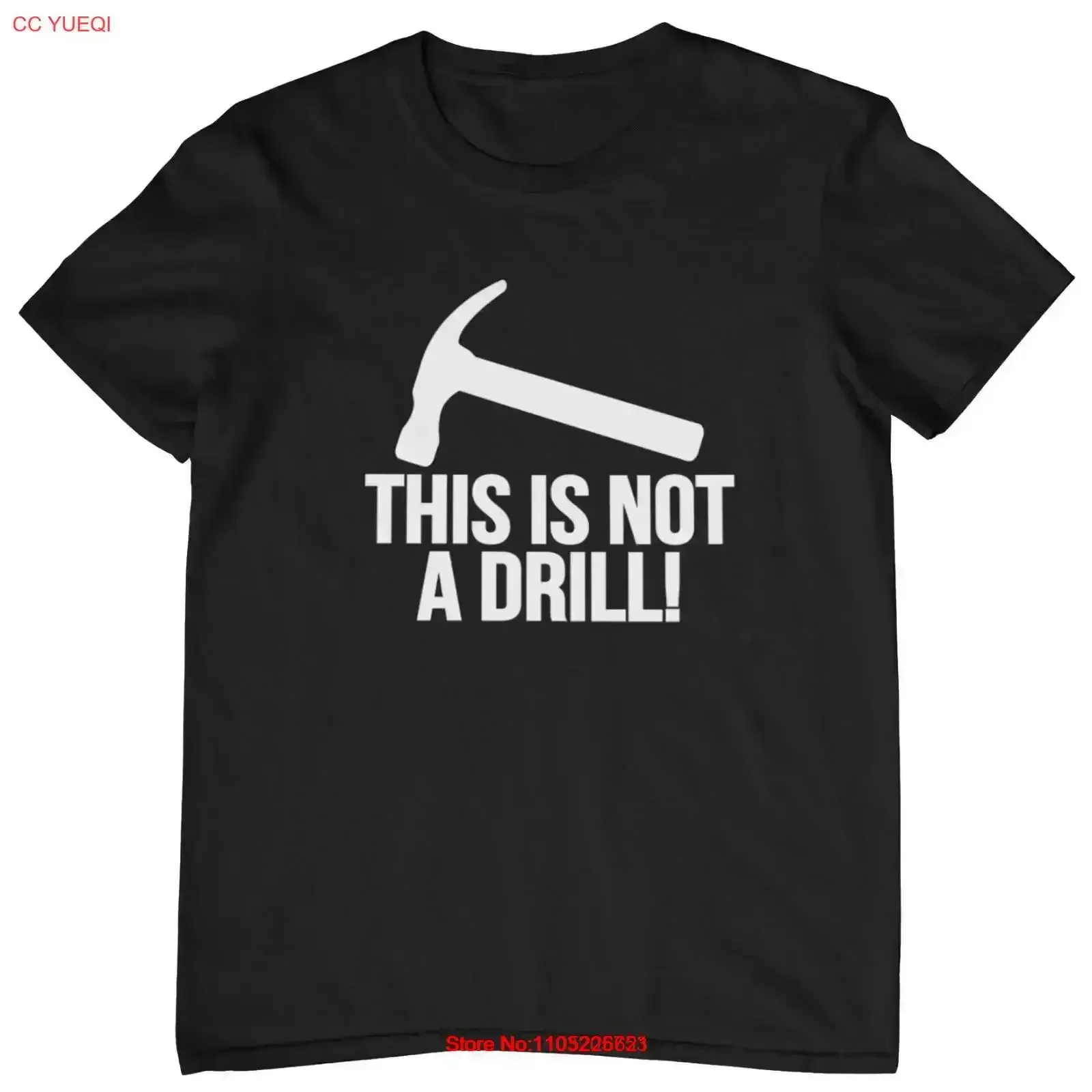 THIS IS NOT A DRILL T SHIRT Tradesman Trade Tools Hammer Dad Husband Funny vintage Washed fashion Slightly  vintage Washed