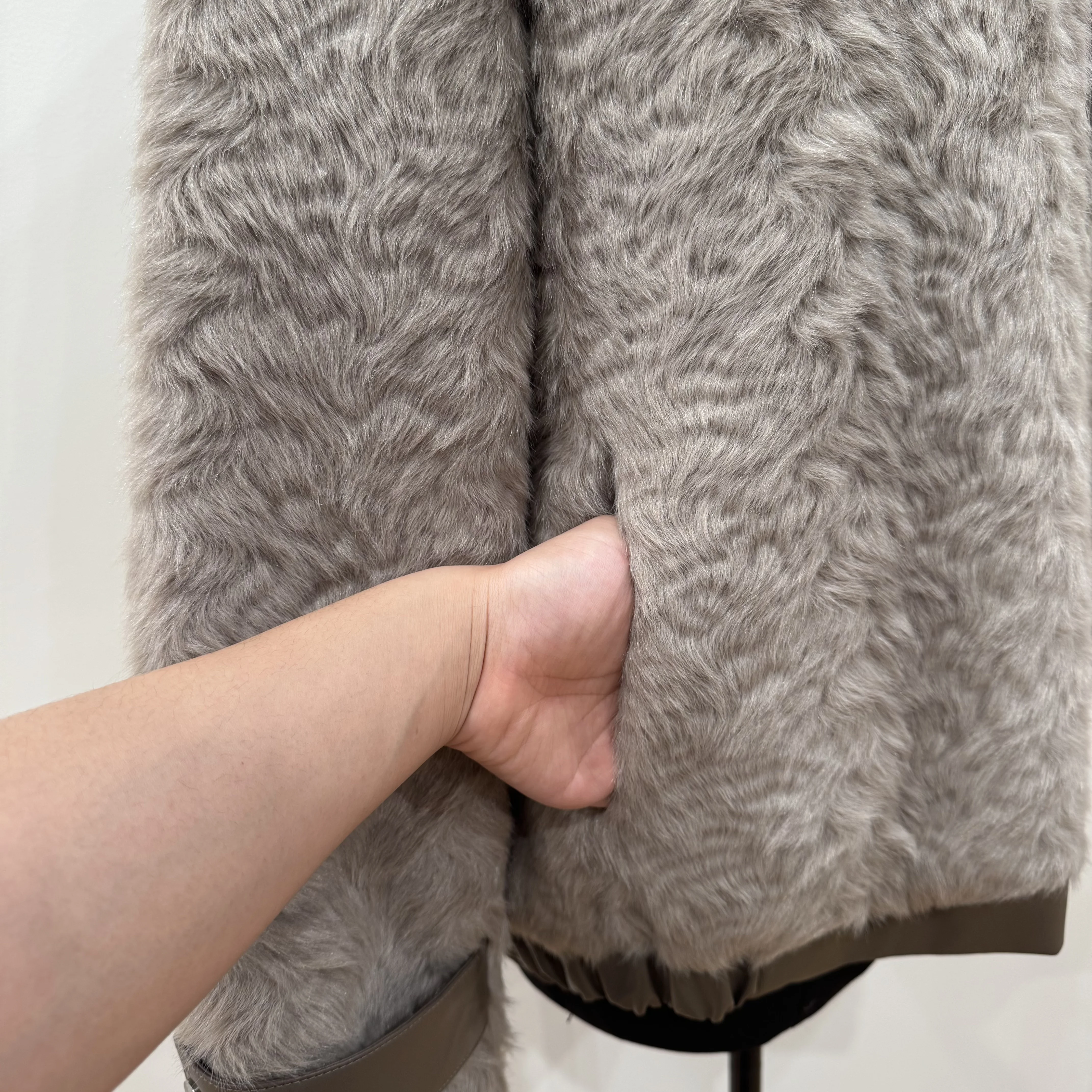 Bo cui autumn and winter women's patchwork design fashionable stand up collar loose short imitation fur coat