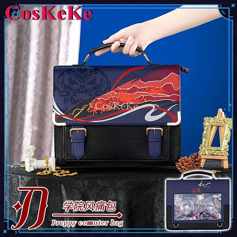 

CosKeKe Blade Cosplay Game Honkai: Star Rail Theme Impression Pack Daily Preppy Commuter Backpack Messenger Bag Fashion Itabag