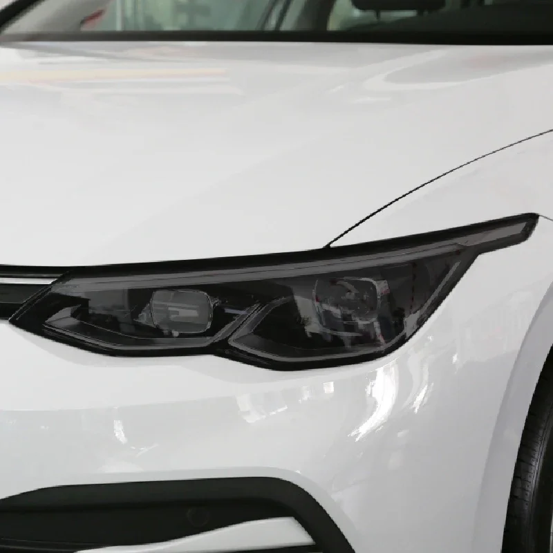 غشاء واقي للمصابيح الأمامية للسيارة ، ملصق شفاف من البولي يورثين الحراري لفولكس فاجن فولكس فاجن جولف 7 ، 8 ، MK7 ، MK7.5 ، MK8 ،-فاجن ، أسود