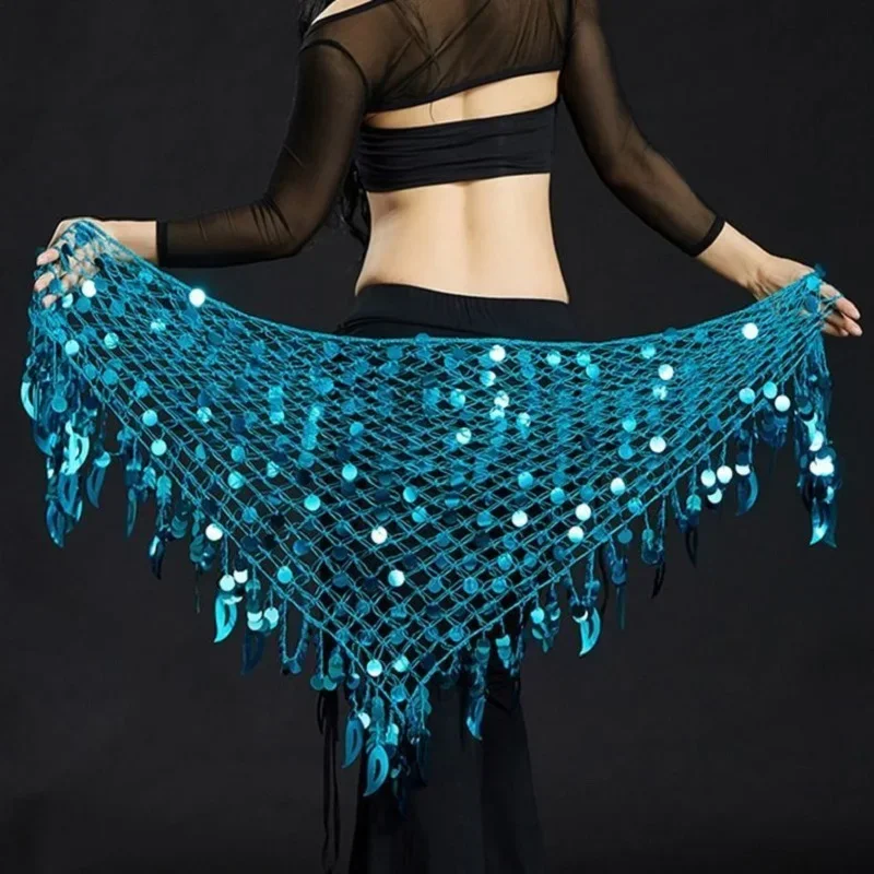 Belly dance waist chain sequin triangle hip scarf